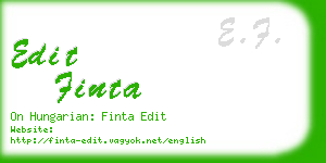 edit finta business card